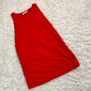 Pierre Balmain Tank Longline Red Pink Cotton